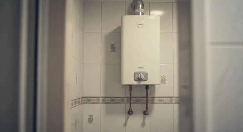 Calentador de gas estanco instalado en pared en Campdevànol